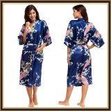 Women Peacock Nightgown Silk Pajamas CL-WQ110