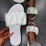 Women Sandals Pleated Flip Flops Casual Beach Slippers Slides 2246