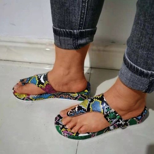 Women's Leopard Print Flip Flops Beach Sandals Slides 52424 2032