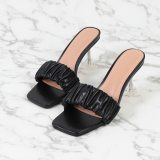 High Heel Women Slippers Summer Outside Transparent Slides 9029-2