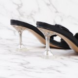 High Heel Women Slippers Summer Outside Transparent Slides 9029-2