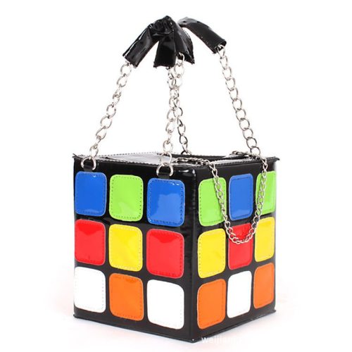 Fashion Cute Rubik's Cube Shape Women Handbags