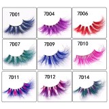 Colorful Mink False 25mm Long Rainbow Fake Eyelashes