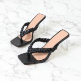 Women Slipper Summer Outdoor Thin High Heels Slides 6376-2