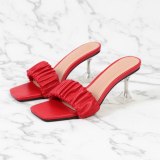 High Heel Women Slippers Summer Outside Transparent Slides 9029-2