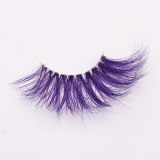 Colorful Mink False Eyelashes 25mm Thick Rainbow Fake Eyelash