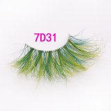 Colorful 3D Mink 25mm Natural One Pair Eyelashes