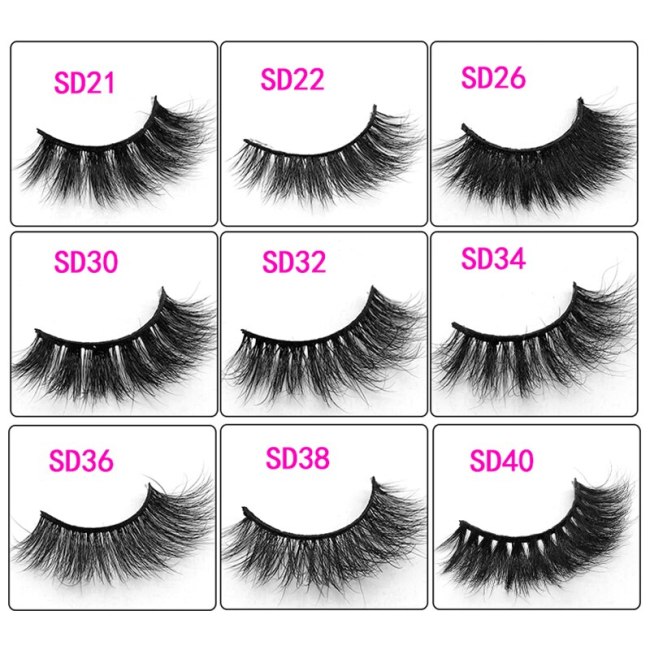 Mink False Eyelashes 3D Natural Long Thick Fake Eye Lashes