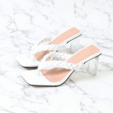 Women Slipper Summer Outdoor Thin High Heels Slides 6376-2