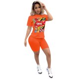 Fashion Short Sleeve Printed Bodysuits Bodysuit Outfit Outfits MN096