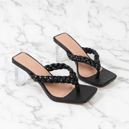 Women Slipper Summer Outdoor Thin High Heels Slides 6376-2