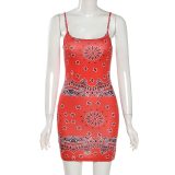 BDS12312 Print Strap Bodycon Mini Dress Summer Clothes Birthday Outfits Sexy Night Clubwear Party Dresses