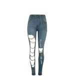 Fashion Women's Sexy Jeans Chain Pencil Pant Pants Amy38-243ss25