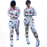 Women Print Butterfly Flower Bodysuits Bodysuit Outfit Outfits S3089