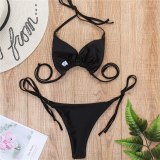 Sexy Crystal Bikini Women Solid Black Diamond Swimsuit Swimsuits DZ0210