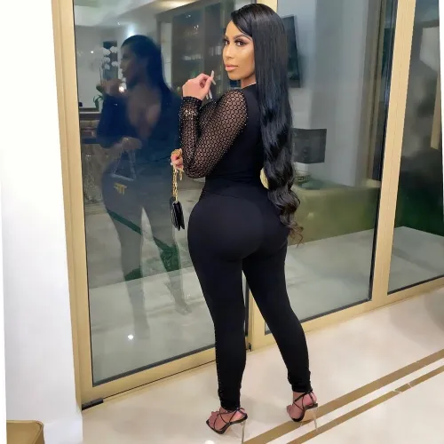 Sexy Women V-neck Bodysuits Bodysuit Outfit Outfits S3898