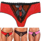 Women Sexy Opening Crotch Panties Lace Open Thongs Lingeries T56