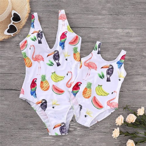 Family Matching Mother Daughter Swimsuit Swimsuits KLRFD084