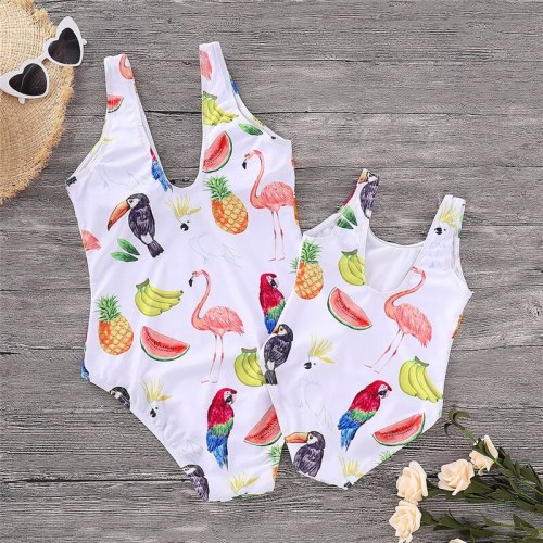 Family Matching Mother Daughter Swimsuit Swimsuits KLRFD084