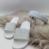 Fashion Women Summer Diamond Slippers Slides Headbands Bags GB-014