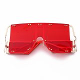 Fashion Women Metal Square Sunglasses 7016