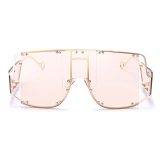 Fashion Women Metal Square Sunglasses 7016