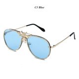Women Diamond Metal Bee Sunglasses 021010