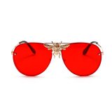 Metal Big Bee Pilot Women Gradient Sunglasses 021010