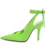Shallow Mouth Strap Colorful Heels Sandals D553
