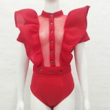 Sexy Women Short Sleeve Swimsuit Swimsuits FD6017