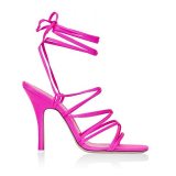 Summer Women Open Toe Mixed Color High Heels Ankle Strap Sandals S-612