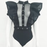 Sexy Women Short Sleeve Swimsuit Swimsuits FD6017