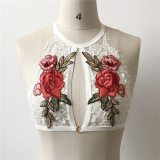 Women Floral Sheer Lace Triangle Bra Crop Tops 1067