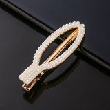 Women Girls Elegant Full Pearls Sweet Hair Hairpin Barrette Headband 7065