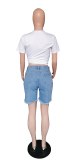 Summer Front Ripped Pocket Women Jeans Pant Pants Short Shorts 6236