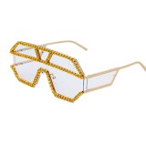 Hand-Made Rhinestone Women Fashion Sunglasses 4054