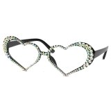 Vintage Heart Women Fashion Rhinestone Cat Eye Sunglasses 2589