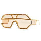 Hand-Made Rhinestone Women Fashion Sunglasses 4054