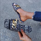 Metal Chain Fashion Lady Slippers Slides 23