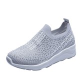 Shiny Crystal  Women Slip on Casual Sneakers F5