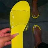 Women Summer Candy Colors Transparent Beach Slippers Slides A26