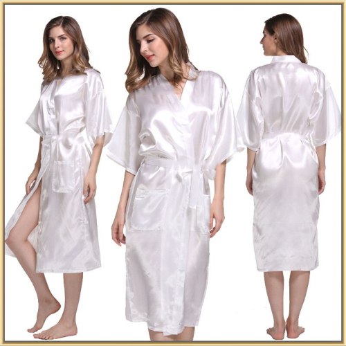 Women Satin Wedding Sexy Silk Pajama Pajamas CL-MS17