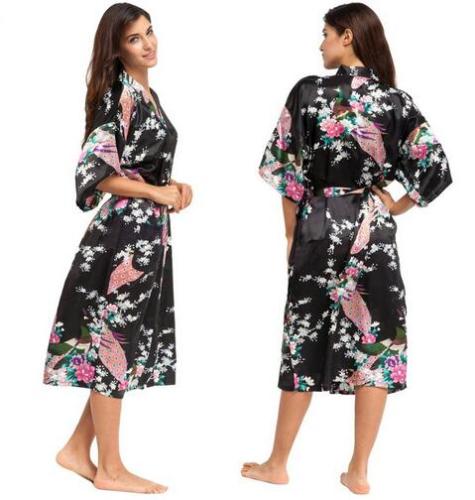 Silk Women Satin Robe Silk Pajama Pajamas CL-WQ110