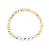 Cross-Border Popular Simple National Style Colored Letter Bracelet Bracelets QT-B200026