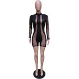  Black Mesh See Through Bodysuits Bodysuit Outfit Outfits BN156