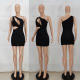 Sexy One Shoulder Women Sleeveless Dress Dresses FE0104