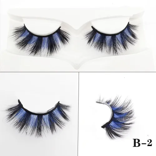 3D Mink Sexy Long Thick Colourful  Makeup Eyelashes AY-53
