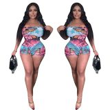 Sexy Women Butterfly Print Bodysuits Bodysuit Outfit Outfits FE119
