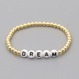 Cross-Border Popular Simple National Style Colored Letter Bracelet Bracelets QT-B200026