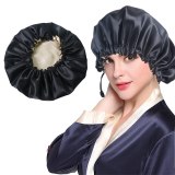 Women Night Sleep Satin Elastic Bonnet Bonnets SM13